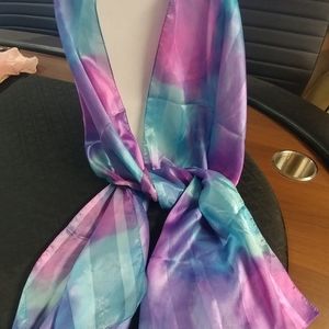 Scarf, Green, blue, purple, red